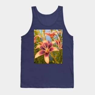 Lily Flower Orange Tank Top